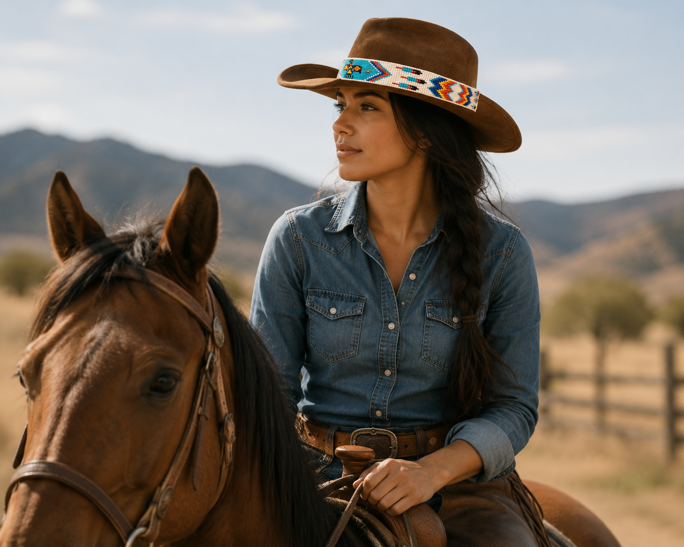 Southwestern Inspired Handmade Hat Band