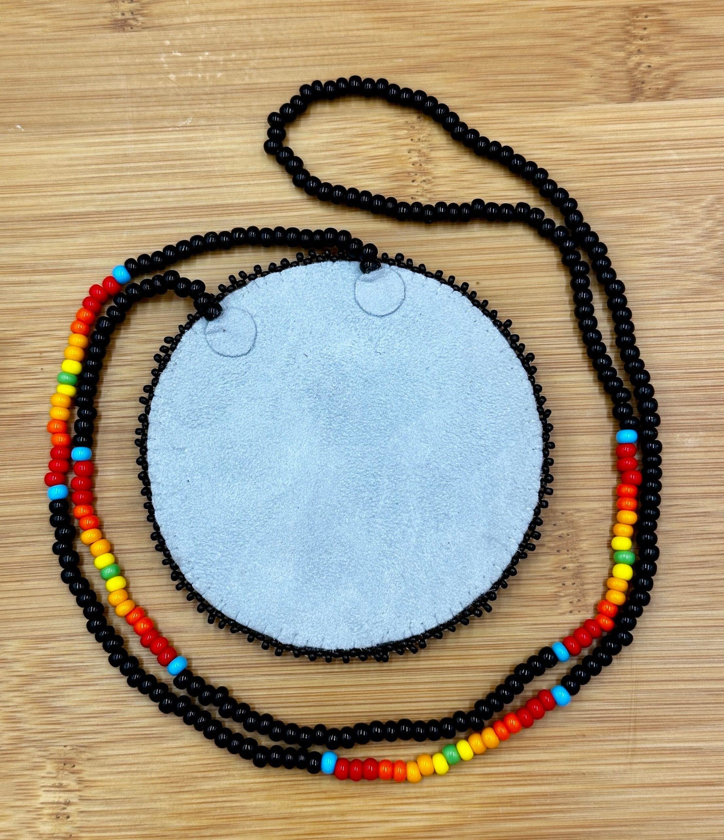 Handmade beaded Multicolor Flower necklace earrings set