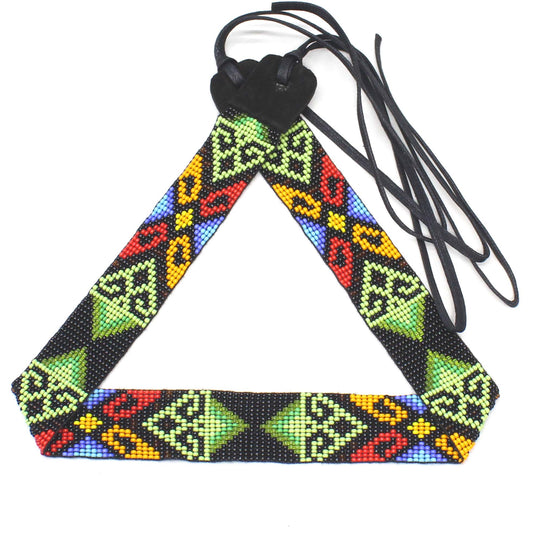 Handmade adjustable Black Vibrant Southwestern Cowboy Hatband