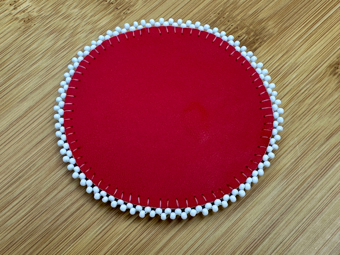 Beaded Bear Paw Applique – 3” Diameter, Handmade with Czech Beads