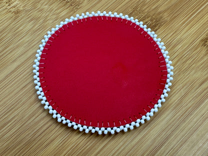 Beaded Bear Paw Applique – 3” Diameter, Handmade with Czech Beads