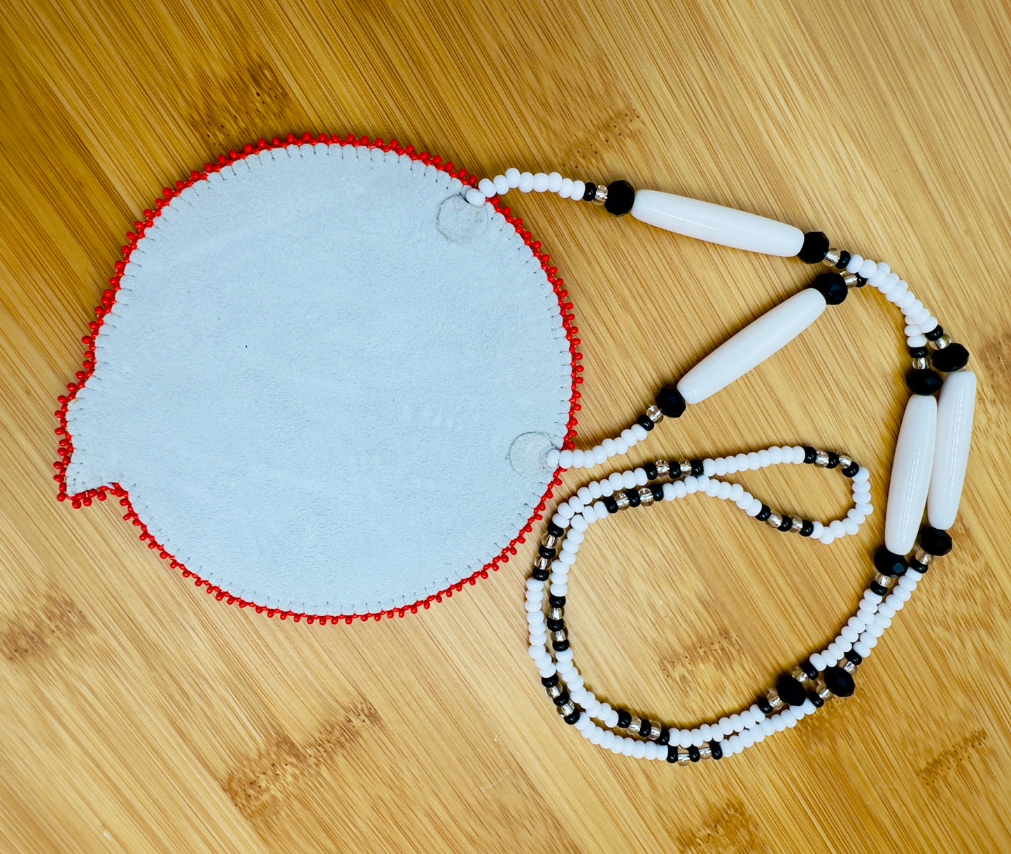 Handmade Eagle Feather Rosette pendant necklace set