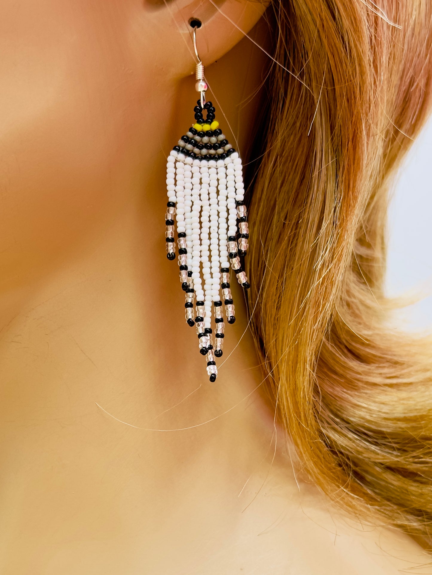 Handmade Eagle Feather Rosette pendant necklace set