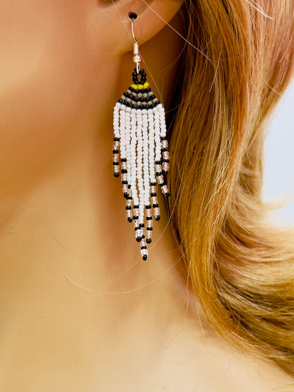 Handmade Eagle Feather Rosette pendant necklace set