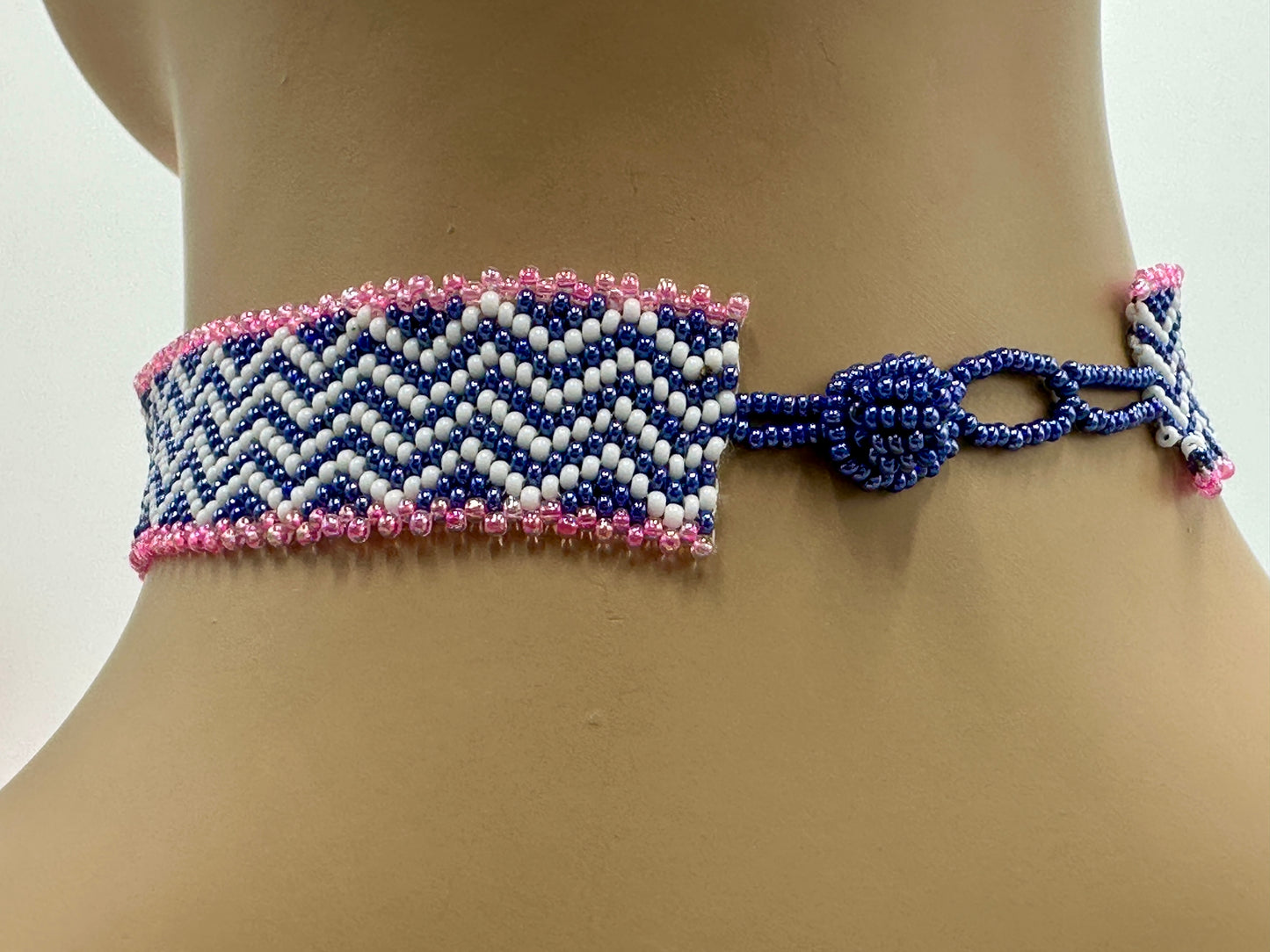 Set of 2 Handmade Czech Seed Bead Fringe Statement Necklaces – Boho Artisan Choker Set