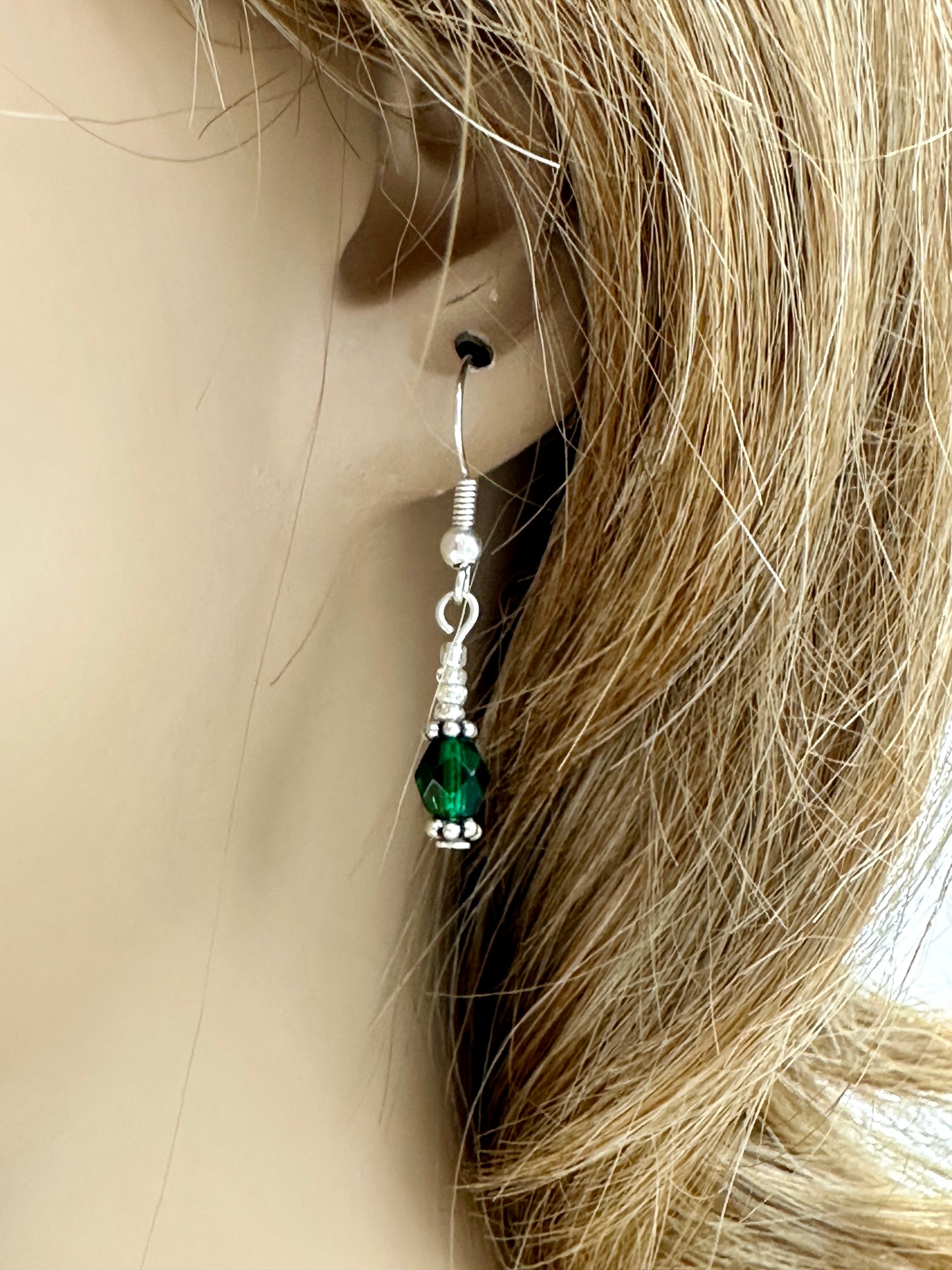 2-for-1 Beaded Necklace & Earrings Set – Floral Yellow & Emerald Green Combo | Handmade Jewelry | Clearance Deal $19.99