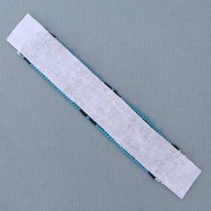 5X1" Blue Black White Handmade Beadwork Applique Crafts Beaded Strip
