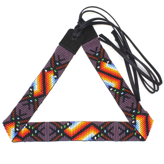 Handmade Purple multicolored adjustable Cowboy Rodeo Hatband