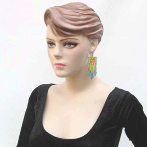 Handmade Beaded Multi Colored Seed Bead Earrings