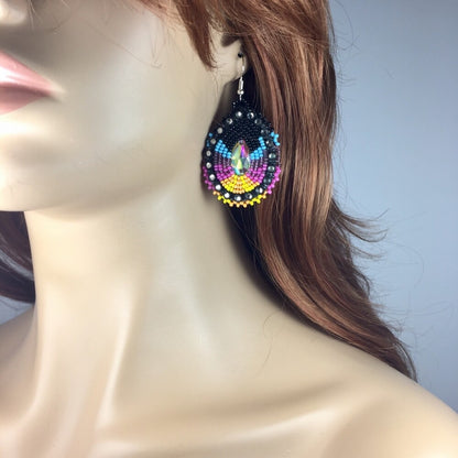 3-Inch Rainbow Teardrop Earrings – Handmade with Hypoallergenic Hooks