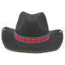 Native Style Artisan Red Blue Handcrafted Beaded Cowboy Unisex Hatband H18/6
