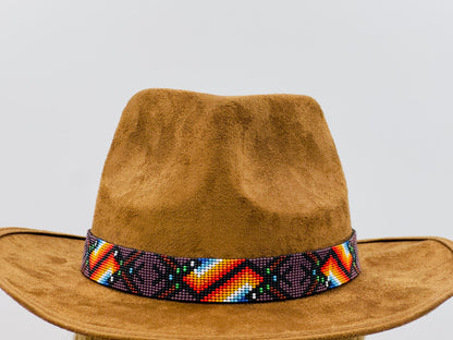 Handmade Purple multicolored adjustable Cowboy Rodeo Hatband