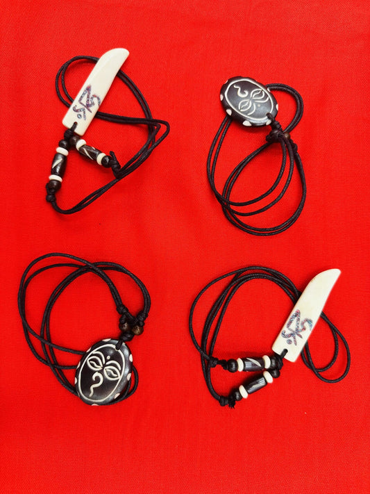 Handmade Tibetan Adjustable Om/Eyes of The Buddha Necklace