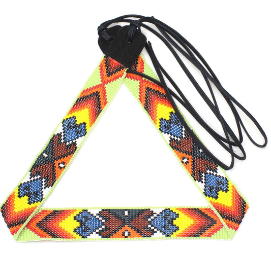 Handmade Green Multicolored Cowboy Rodeo adjustable Hatband