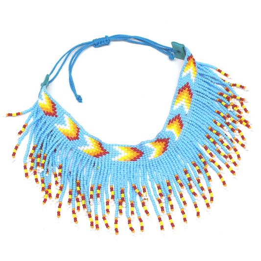 Handmade Beaded adjustable Foot anklet for Women( Cyan Blue)
