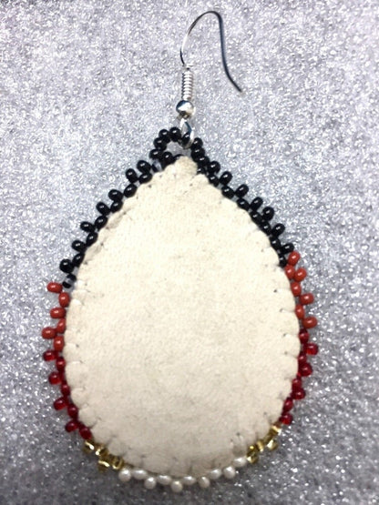 Handmade Beaded Brown Black Fashion Hook Earrings