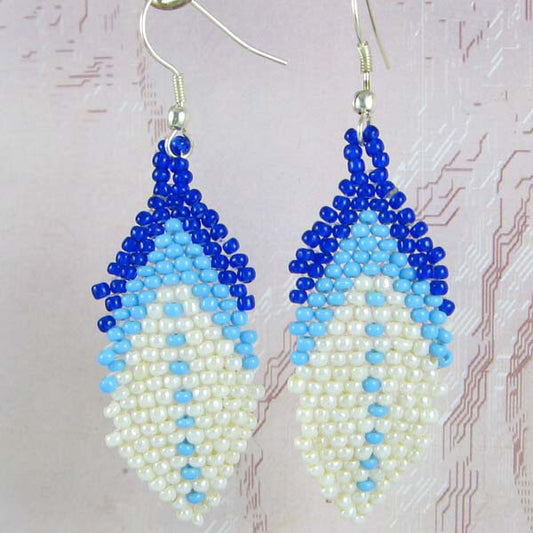 Handmade Beaded Blue Seed Beads Small Chandelier