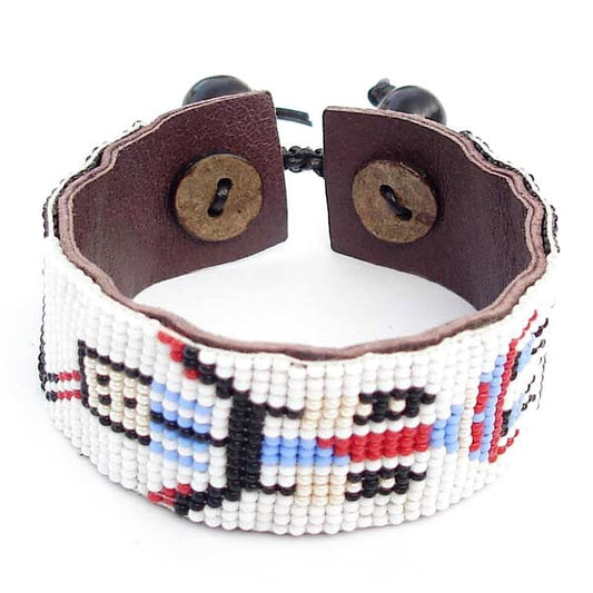 Yei Dancer Handmade Beaded Soft Cuff Bracelet