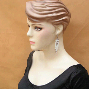 New Handmade Brown White Bugle Seed Beads Beaded Fashion Hook Earrings