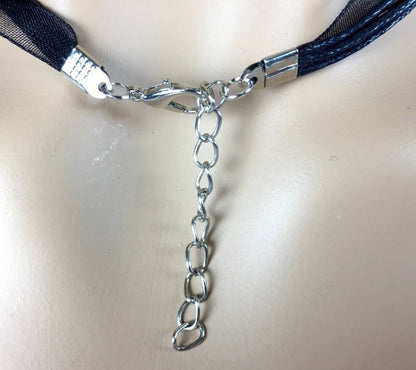Handmade Beaded Bead Native Inspired Style Organza Cord Necklace
