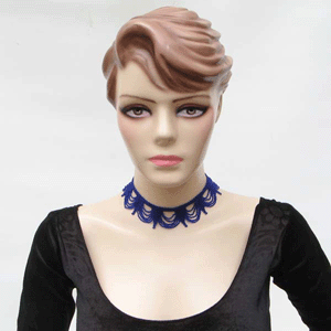 Handmade Beaded Blue Seed Bead Statement Necklace