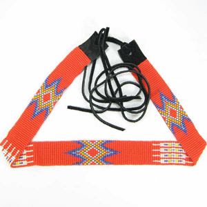Red Blue White Yellow Seed Beaded Cowboy Hat Band